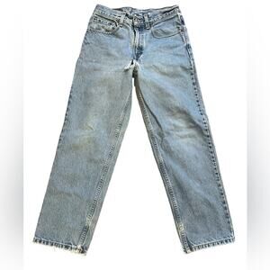 Vtg 90 Levi's 550 Relaxed Fit Student Jeans Damaged Size 27X28 USA Classic